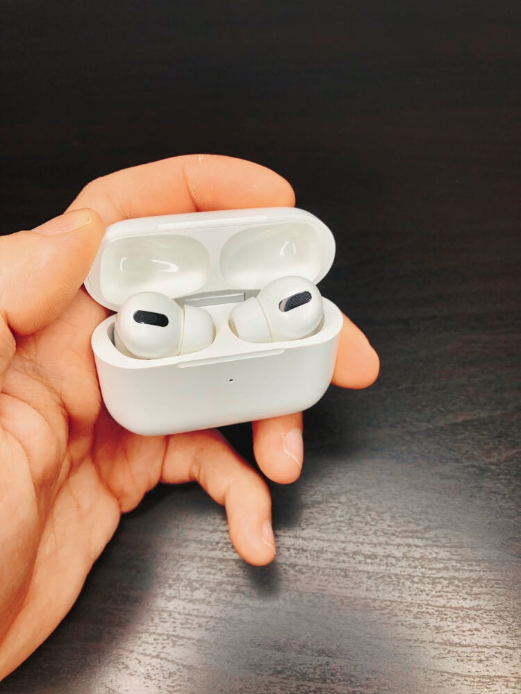 AirPods Pro with the lid open showing the AirPods