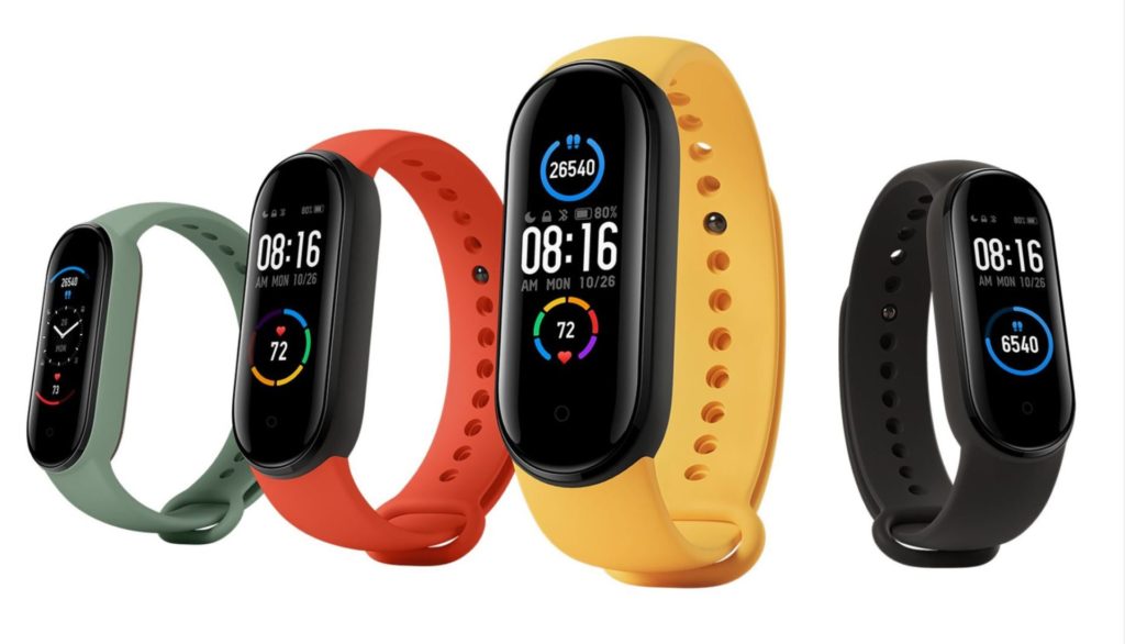Mi Band 5 full colour product line-up, the 2nd best fitness tracker under £50/$60