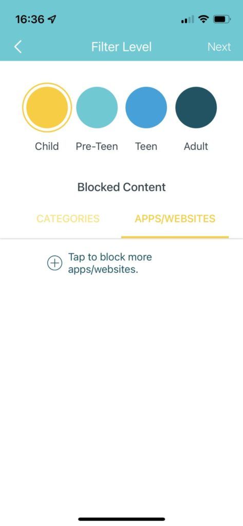 Parental Controls settings TP Link Deco App