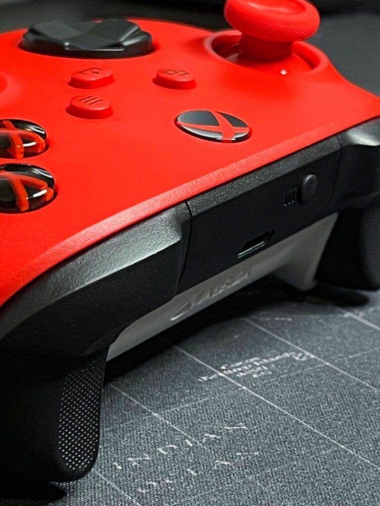 The triggers on the Xbox pulse red controller