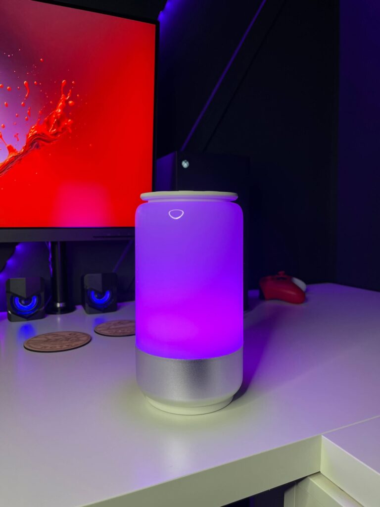 Lepro smart lamp with a purple light